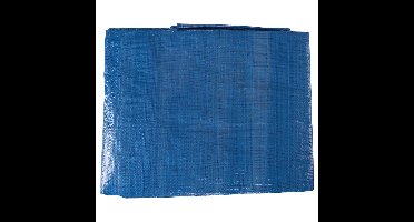 Afdekzeil/dekzeil - blauw - waterdicht - 65 gr/m2 - 610 x 900 cm