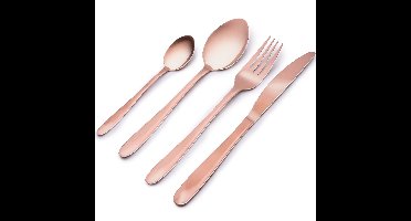 Alpina Bestekset - 32-delig - 8 personen - mat - koperkleurig - RVS