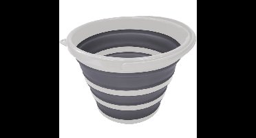 Alpina Schoonmaakemmer - opvouwbaar - 10L - emmer - wit/grijs - 32 cm