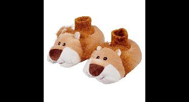 Apollo Dieren sloffen/pantoffels - leeuw - peuters - Pluche stof