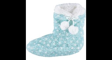 Apollo Hoge pantoffels stippen - kinderen - lichtblauw - maat 28-30