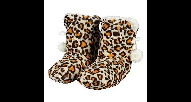 Apollo hoge sloffen/pantoffels - Dieren luipaard print - dames