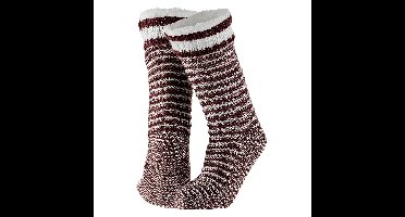 Apollo huissokken/slofsokken - Dames - bordeaux rood - one size