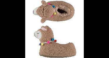 Apollo Kinder sloffen alpaca / lama - taupe - maat 27-28
