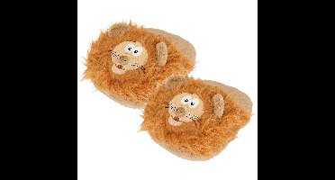 Apollo voetenwarmer slof - leeuw - bruin - one size