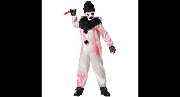 Atosa Horror Clown verkleed kostuum Pierrot - zwart/wit - kinderen