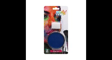 Atosa OIL grimeer schmink met sponsje - blauw - 6 gram - carnaval/verkleed - kind/volwassenen