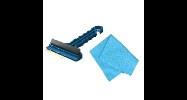 Autoramen set - IJskrabber met trekker - blauw - anti-condens doek