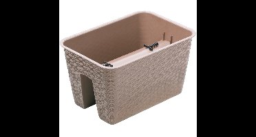 Balkon plantenbak Ratolla - reling/balustrade - taupe - 40 cm - rotan