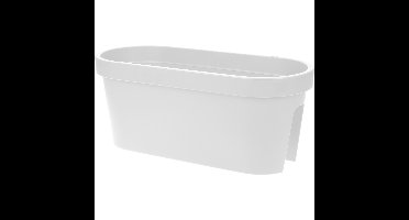 Balkon plantenpot/bloempot - wit - 60 x 25 cm - kunststof
