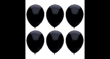Ballonnen verjaardag/thema feest - 300x stuks - zwart - 29 cm