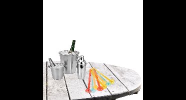 Barset - ijsblokjes houder/koelemmer/cocktailshaker 500 ml met stampers