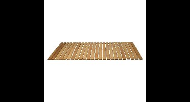 Bathroom Solutions Badkamer/douche/bad mat - bamboe hout - 40 x 60 cm