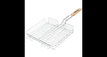 BBQ Collection/barbecue rooster - grill mand - metaal/hout - 57 x 33 x 6 cm
