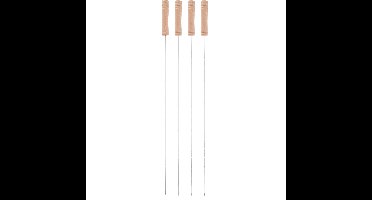 BBQ Collection Spiezen-vleespennen - 4 st - metaal - 40 cm