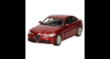 Bburago Modelauto/speelgoedauto Alfa Romeo Giulia - rood - schaal 1:24
