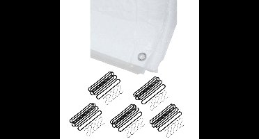 Benson - Afdekzeil - dekzeil - wit - 6 x 8 meter - met 25x spanrubbers