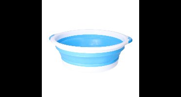 Benson Afwasteiltje - opvouwbaar - blauw/wit - D30 cm - teil - camping