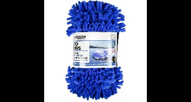 Benson Autospons rasta - blauw - microvezel - 20 x 12 cm