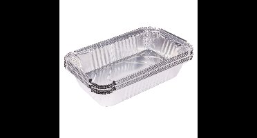 Benson BBQ grill-schalen - 16x - aluminium - 25 x 14 x 5,5 cm