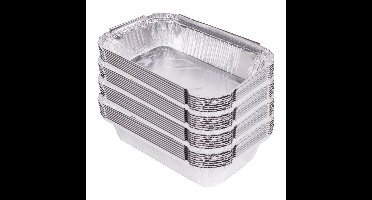 Benson BBQ grill-schalen - 32x - aluminium - 17 x 10.5 x 4 cm