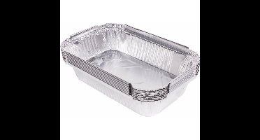 Benson BBQ grill-schalen - 8x - aluminium - 17 x 10.5 x 4 cm