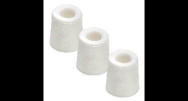 Benson Deurbuffer / deurstopper rubbers - 3x - wit - 30 x 30 mm