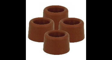 Benson Deurbuffer / deurstopper rubbers - 4x - bruin - 30 x 25 mm