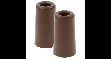 Benson Deurbuffers / deurstoppers - 2x - bruin - rubber - 75 x 40 mm