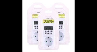 Benson digitale tijdklok - 3x - 12/24-uurs - tijdschakelaar