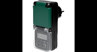Benson Digitale tijdschakelaar - zwart - spatwaterdicht - 230 Volt - buiten