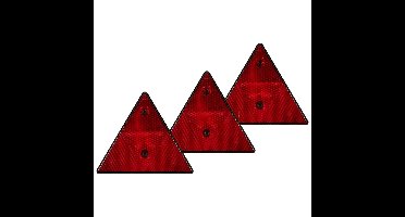 Benson driehoek reflector rood - 3x - 155 mm - E11 - aanhanger
