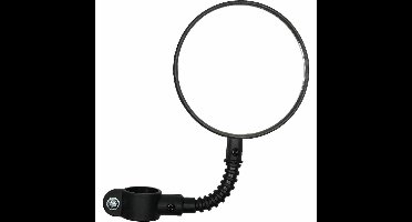 Benson Fietsspiegel - D8 cm - flexibel - met reflector - zwart - rond