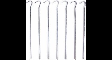 Benson Grondpen/tentharing - 7x - zilver - metaal - 22 cm
