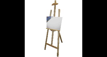 Benson houten schildersezel 140 cm met canvas doek 40 x 60 cm