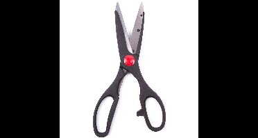 Benson huishoud/keukenschaar - zwart - rvs/kunststof - 21.6 cm