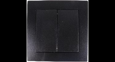 Benson Inbouw wisselschakelaar dubbel - zwart - 250V 10A - WCD