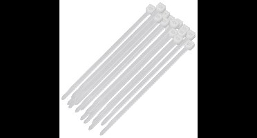 Benson Kabelbinders - tie wraps - wit - 200x stuks - 370 x 4,8 mm