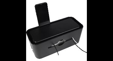 Benson Kabelmanagementbox - multifunctioneel - zwart - 31 x 13,5 cm