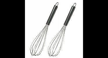 Benson Keukengerei garde - 2x - zilver - RVS - 28 cm - mixen en mengen