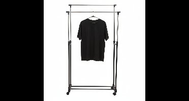 Benson Kledingrek - op wieltjes - dubbele stang - verstelbaar - 160 cm