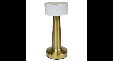 Benson LED tafellamp oplaadbaar - aanraaksensor - metaal - 21 cm