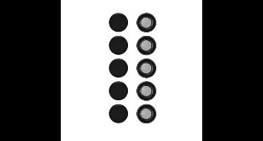 Benson Magneten rond - zelfklevend - zwart - 10x stuks - D30 mm