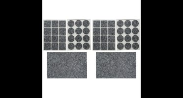 Benson Meubelvilt - 50x stuks - grijs - vilt - 3 formaten - anti kras