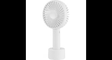 Benson Mini handventilator met standaard - wit - 7 x 13 cm
