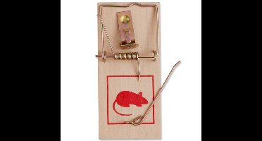 Benson Muizenval - 14x stuks - hout/metaal - 10 cm - muizenklem