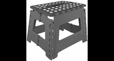 Benson Opstapkrukje - opvouwbaar - zwart - 31 x 22 cm - 150 kg