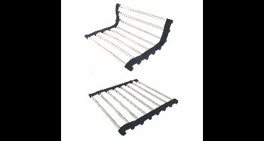 Benson Pannenonderzetter - 2x - RVS - antislip - buigbaar - 22 x 22 cm