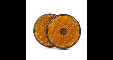Benson Reflector - 2x - oranje - schroefbevestiging - 60 mm - rond