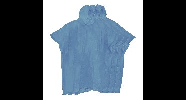 Benson Regenponcho met capuchon - 4x - blauw - herbruikbaar - PVC